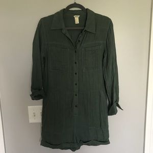 Forever 21 military green romper